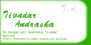 tivadar andraska business card